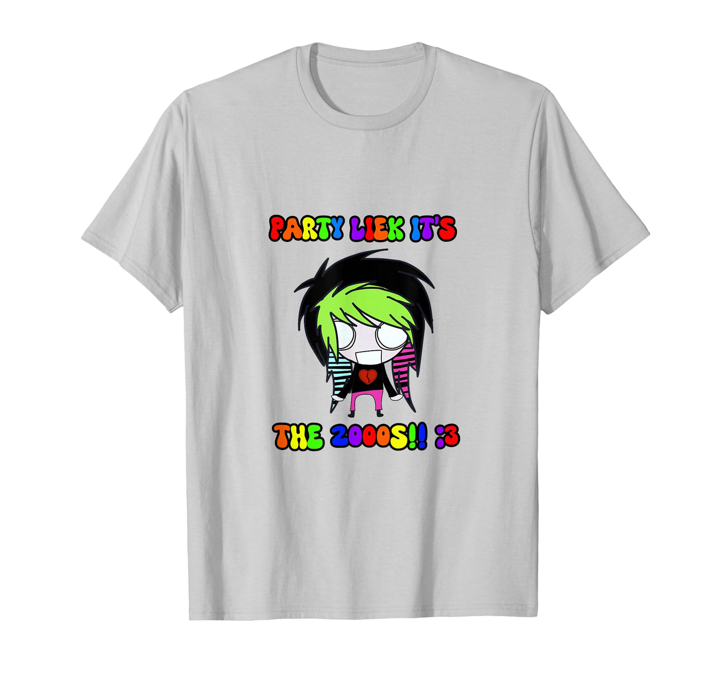 Party Liek It’s The 2000’s Scene Kid Y2K Emo T-Shirt