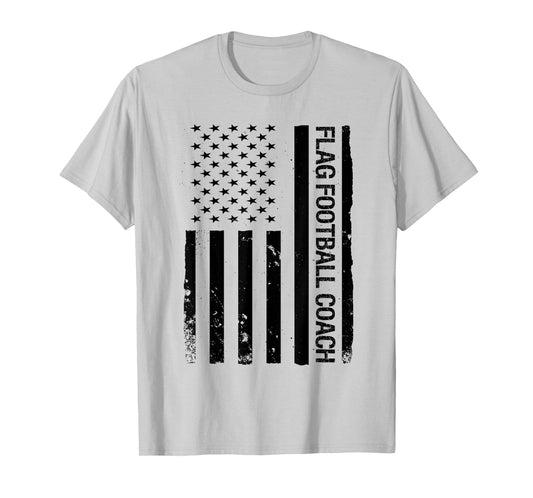 Funny Flag Football Coach USA American Flag T-Shirt