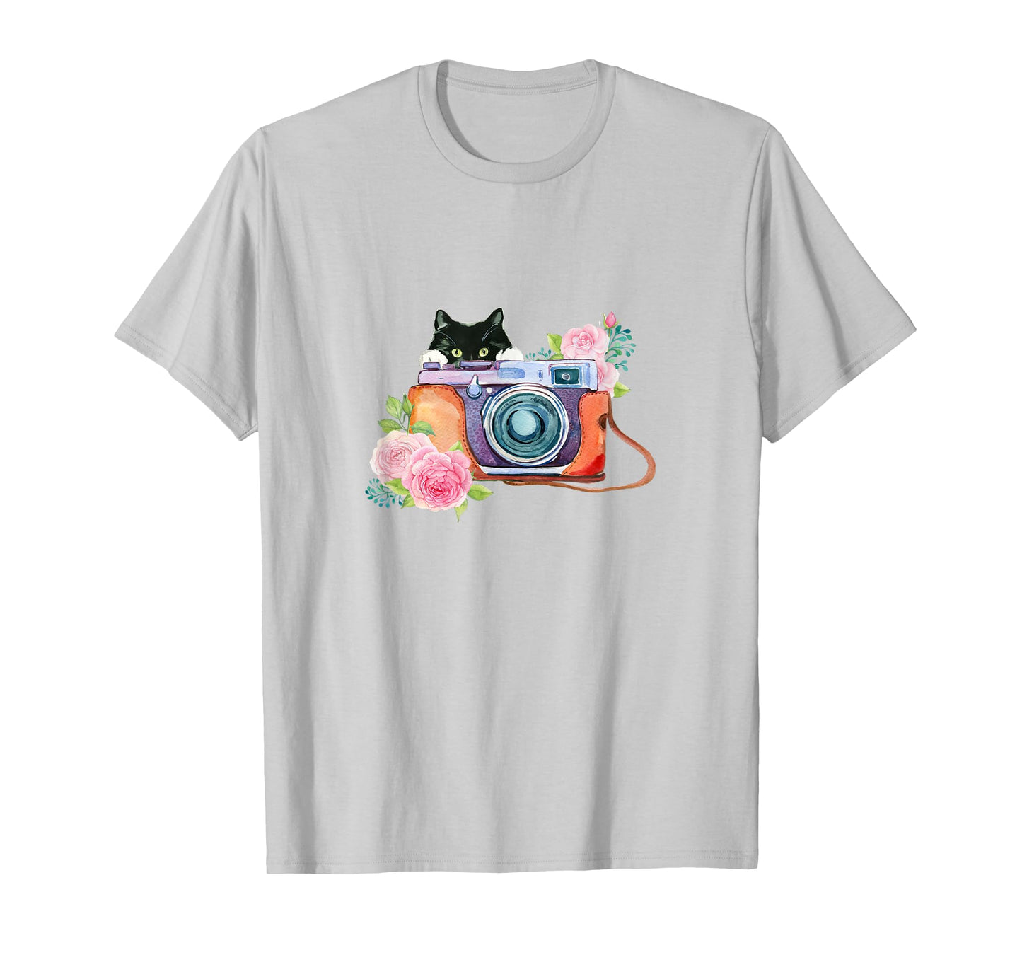 Photography and Cat Lover T Shirt - Photographer Camera Tee T-Shirt for Men Women Girls Kids