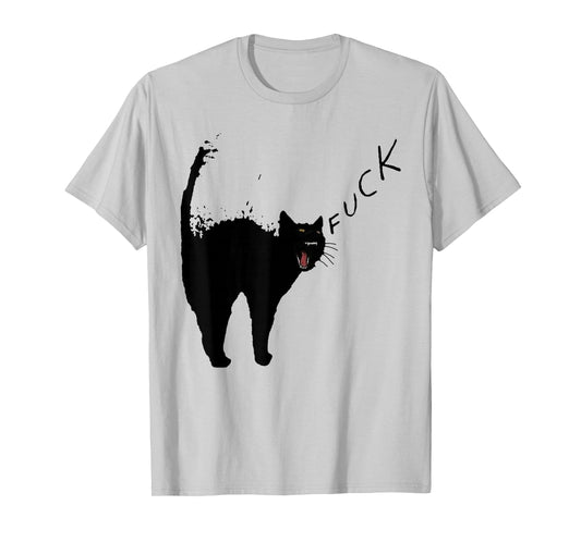 Angry - Black Cat - Fuck Yelling Art T-Shirt
