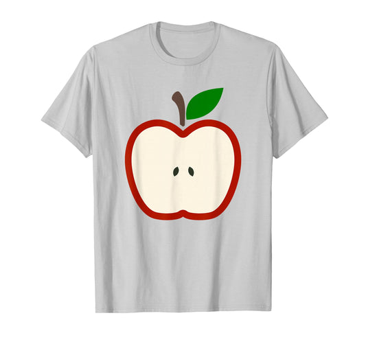 Cute Red Apple Slice Costume Healthy Fruit Minimal T-Shirt