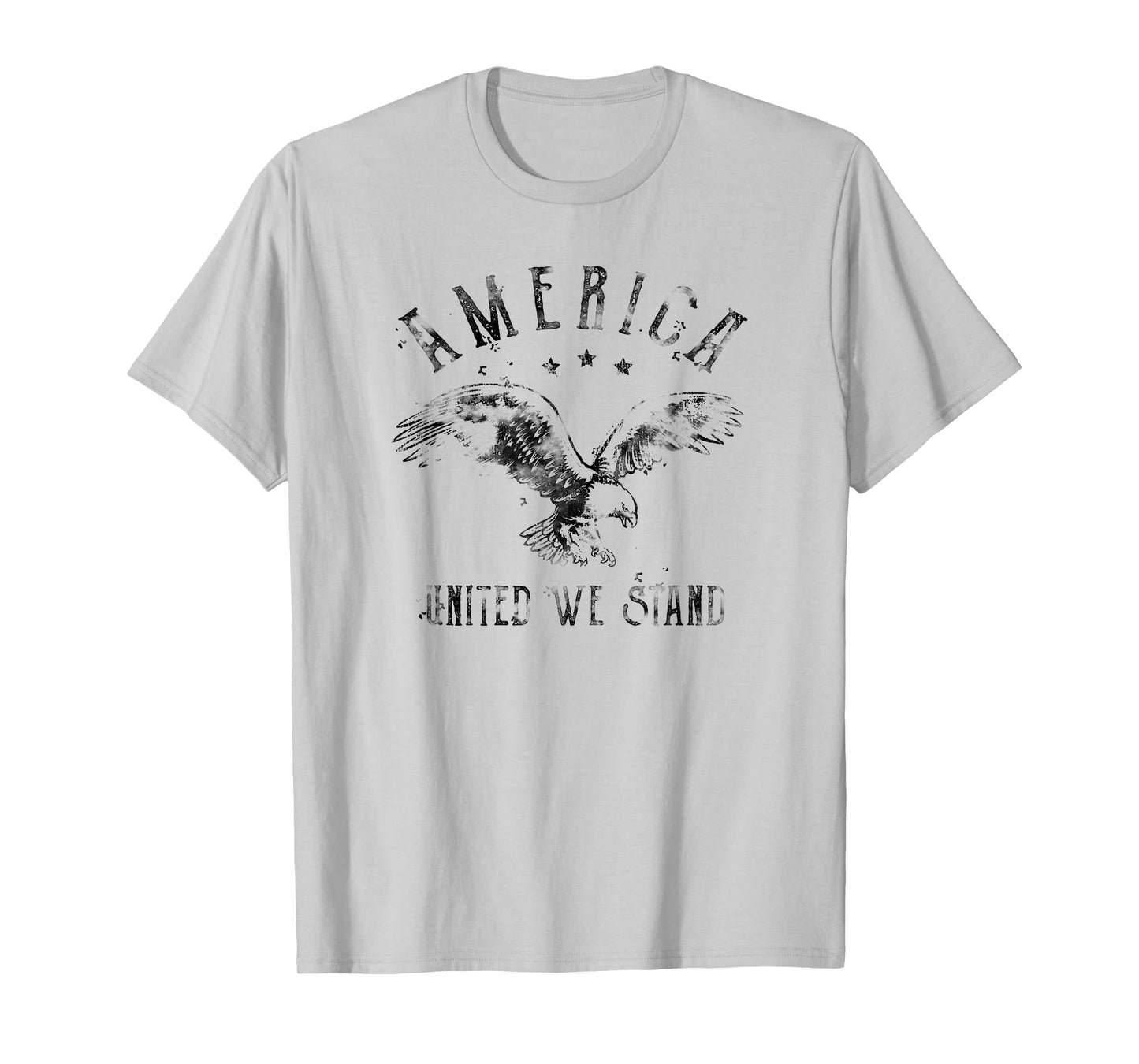 Trendy United We Stand Vintage American Eagle Logo T-Shirt