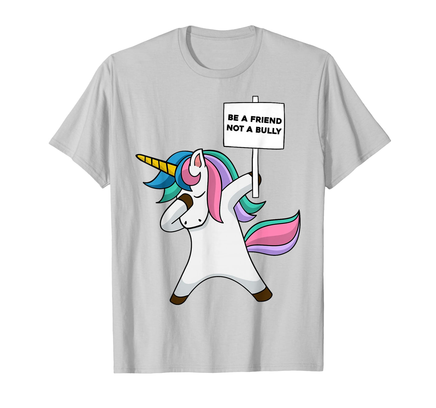 Girls Blue Anti Bullying Be A Friend Not A Bully Prevention T-Shirt