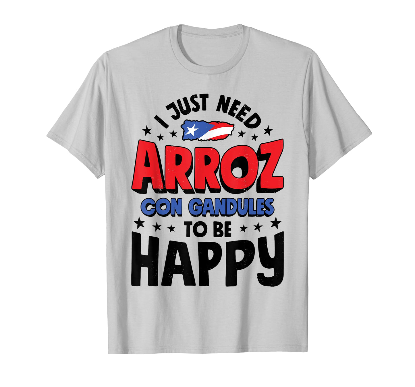 Puerto Rico Arroz Con Gandules Puerto Rican Flag Food Lovers T-Shirt