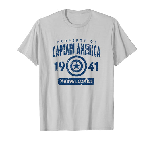 Marvel Comics Vintage Property of Captain America Collegiate T-Shirt