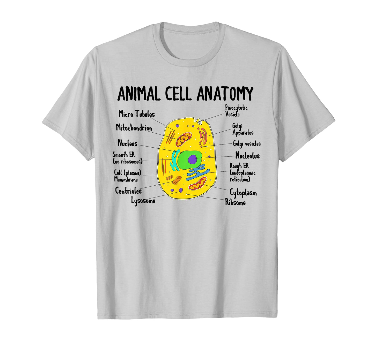 Anatomy Of Animal Cell Biology Biologist Science Student T-Shirt