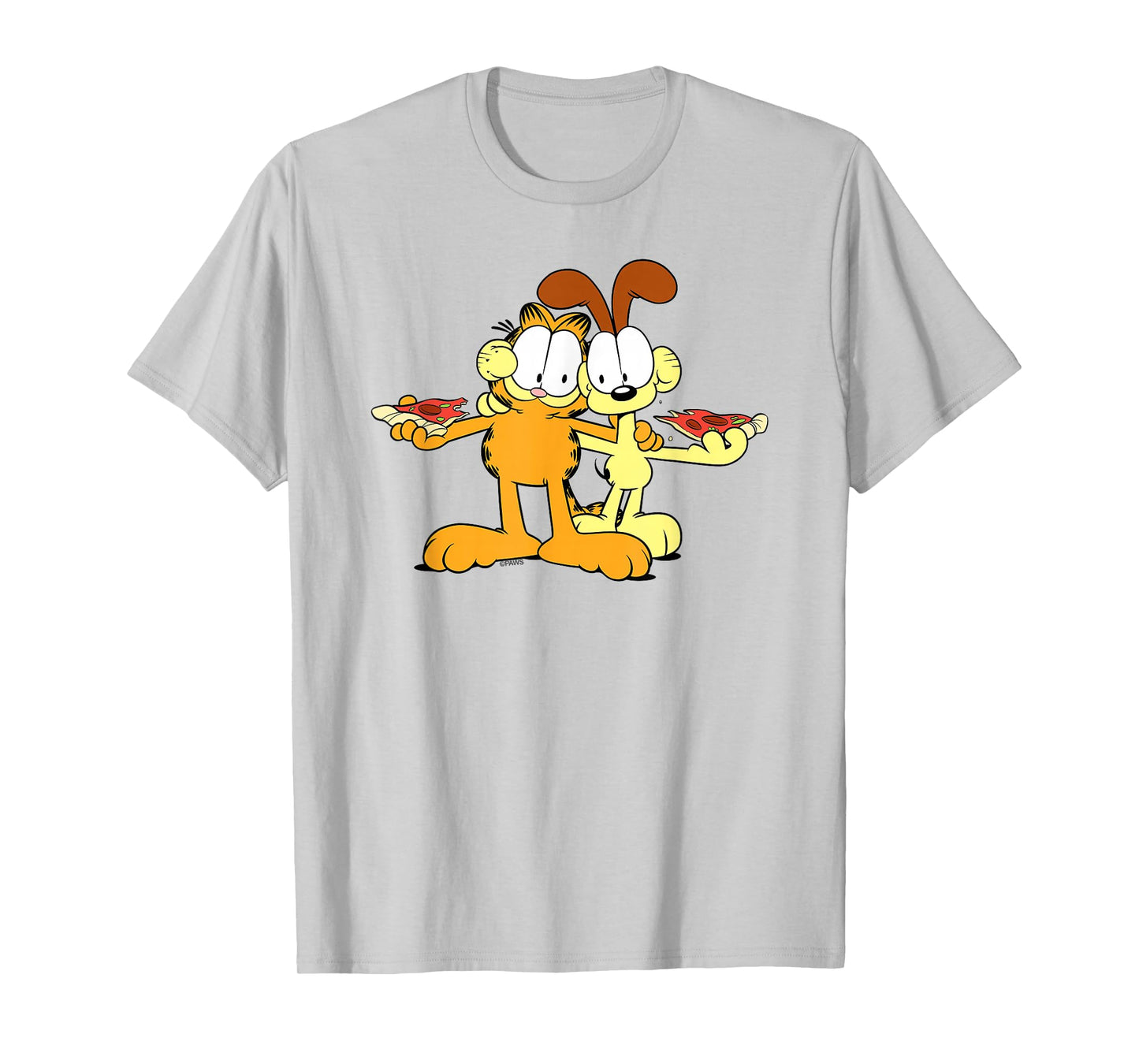 Garfield & Odie Happy Pizza Hug Cartoon Cat T-Shirt