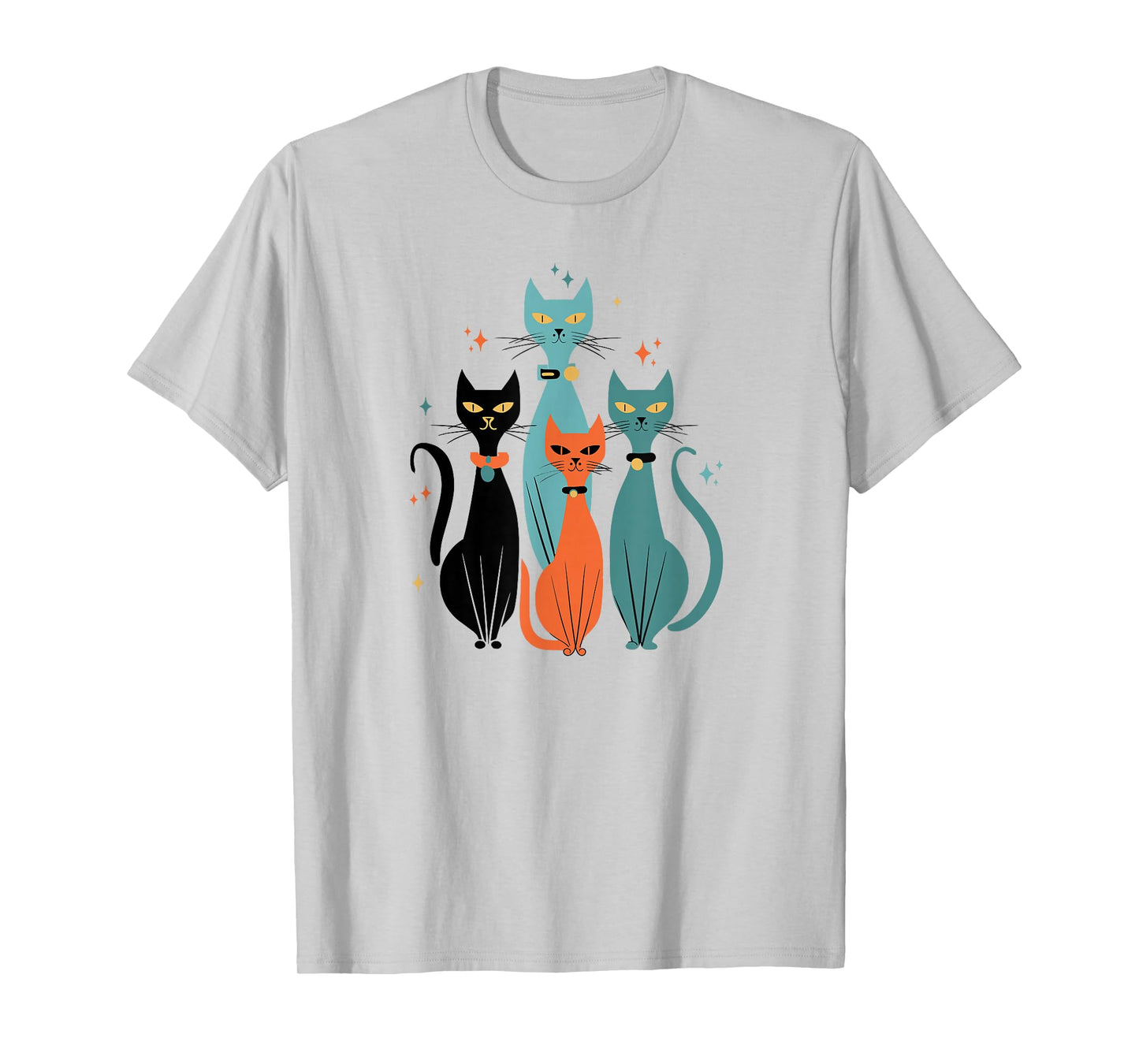Retro Cats Midcentury Mid Century Age 50s 60s Space T-Shirt