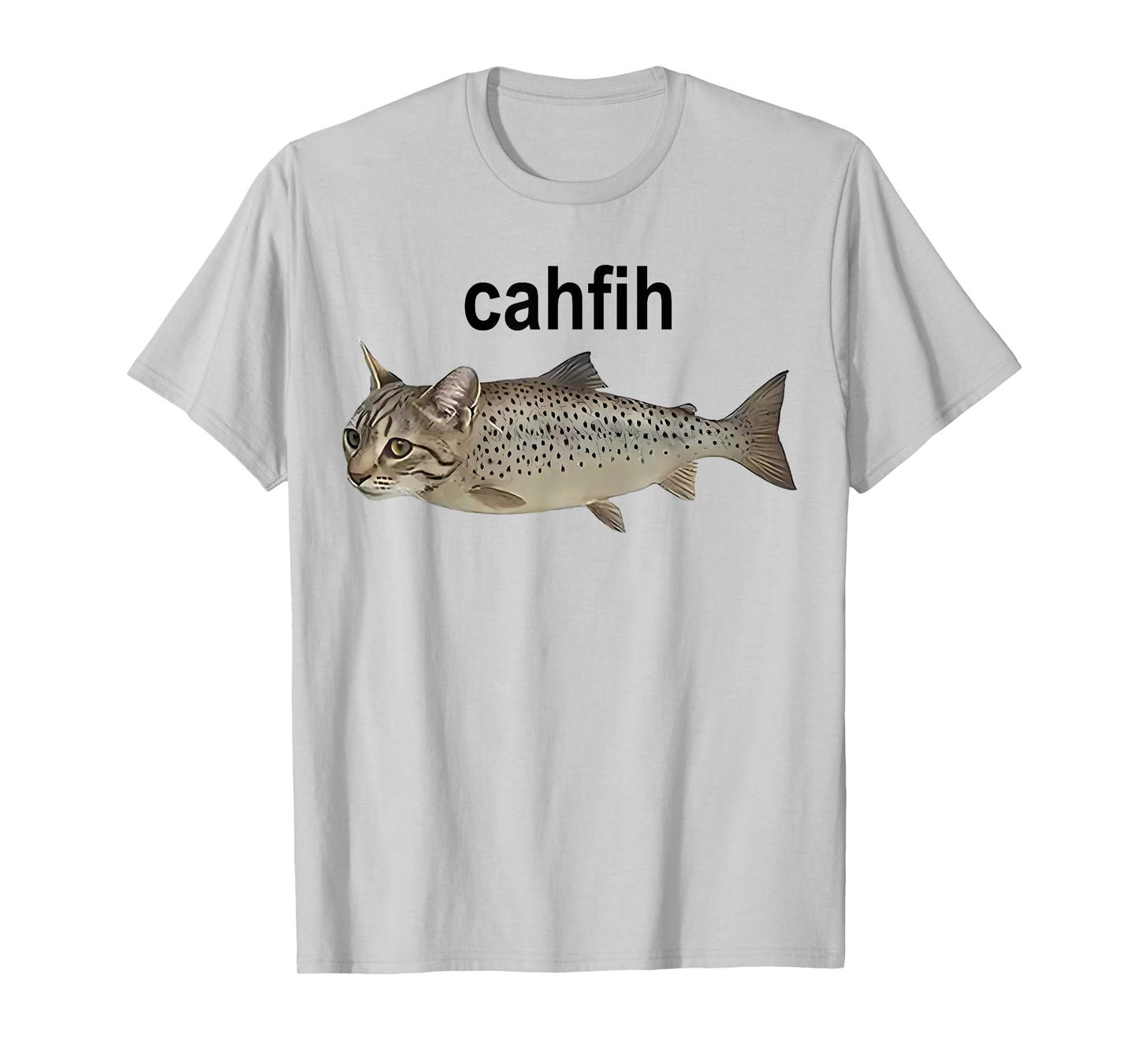 Cahfih Misspelled Fish Meme Cah Fih Catfish Funny Cat Fish T-Shirt