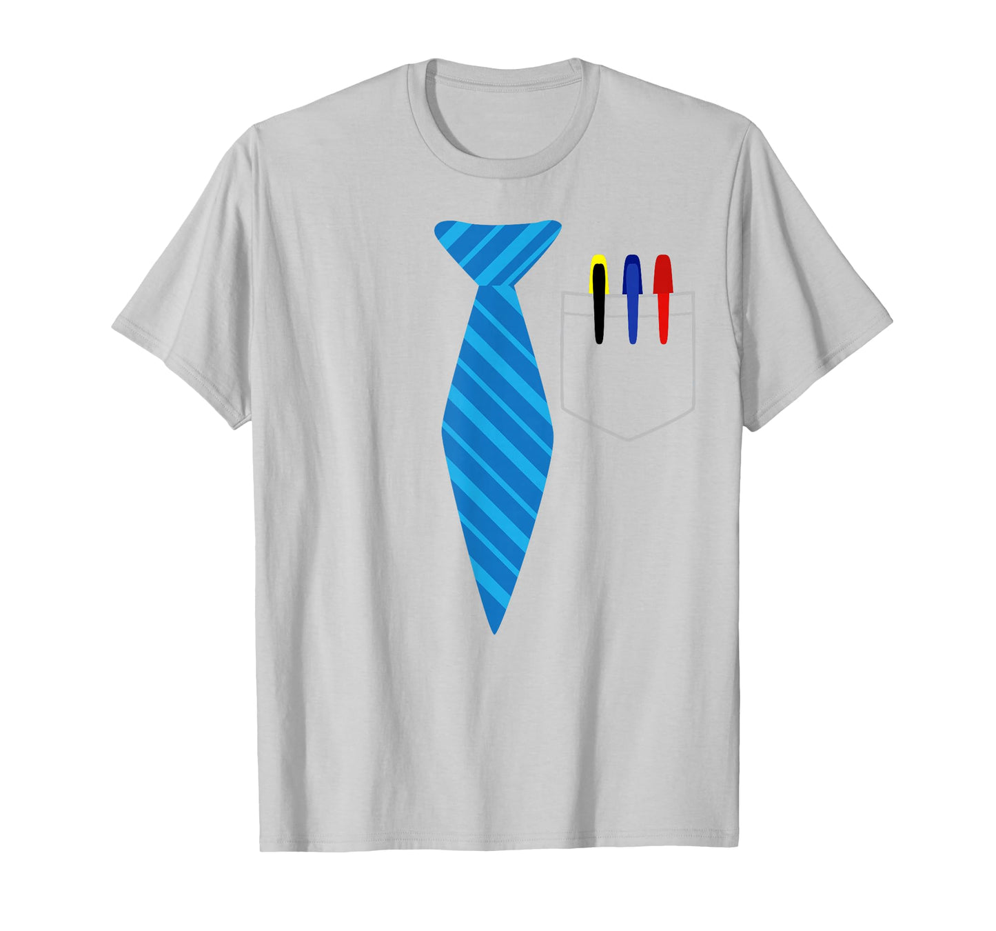 Teacher Tie & Pocket Protector Costume School Gift T-Shirt