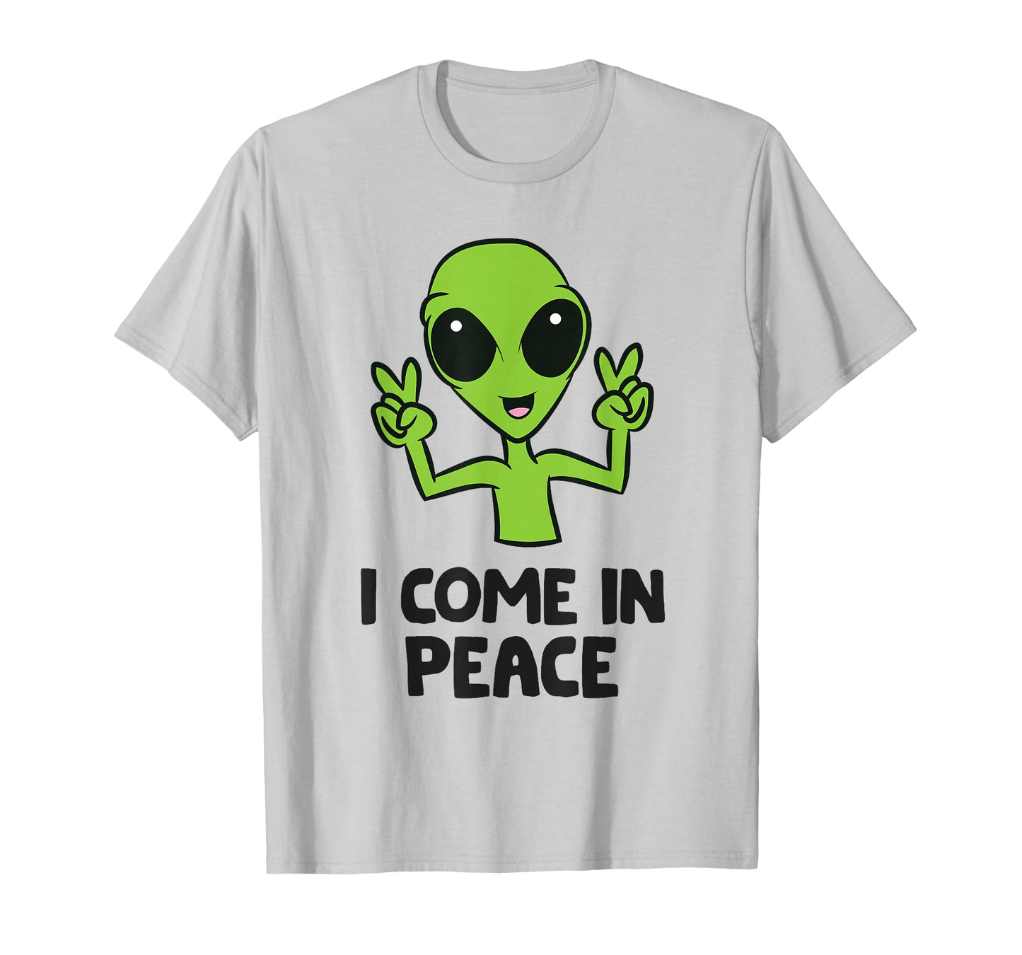Alien I Come In Peace Space Rave EDM Music Alien T-Shirt