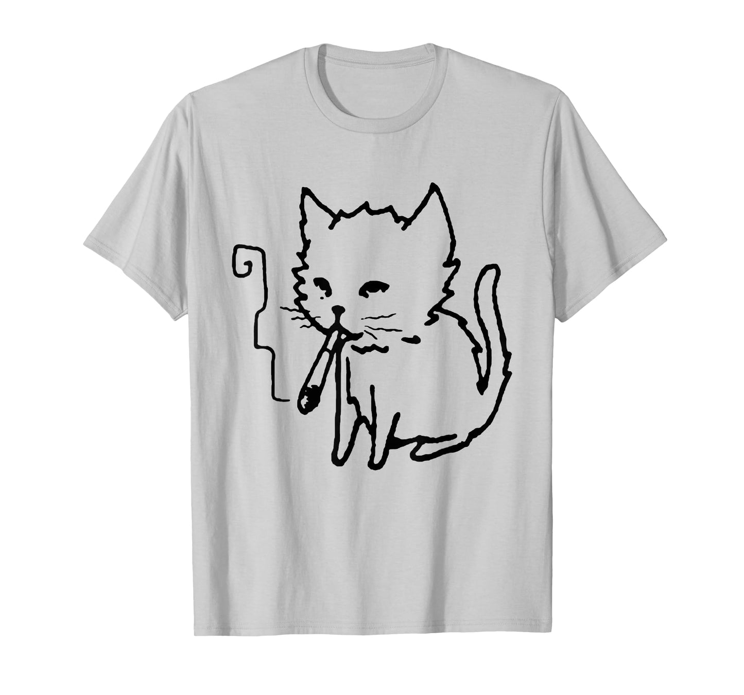 Y2K Cat Smoking Shirt Retro Vaporwave Kitty Tee T-Shirt