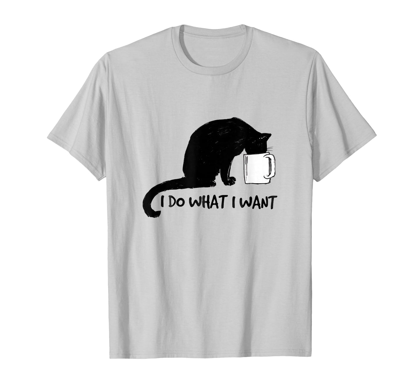 Black Cat Do What I Want Red Cup Funny My Cat T-Shirt