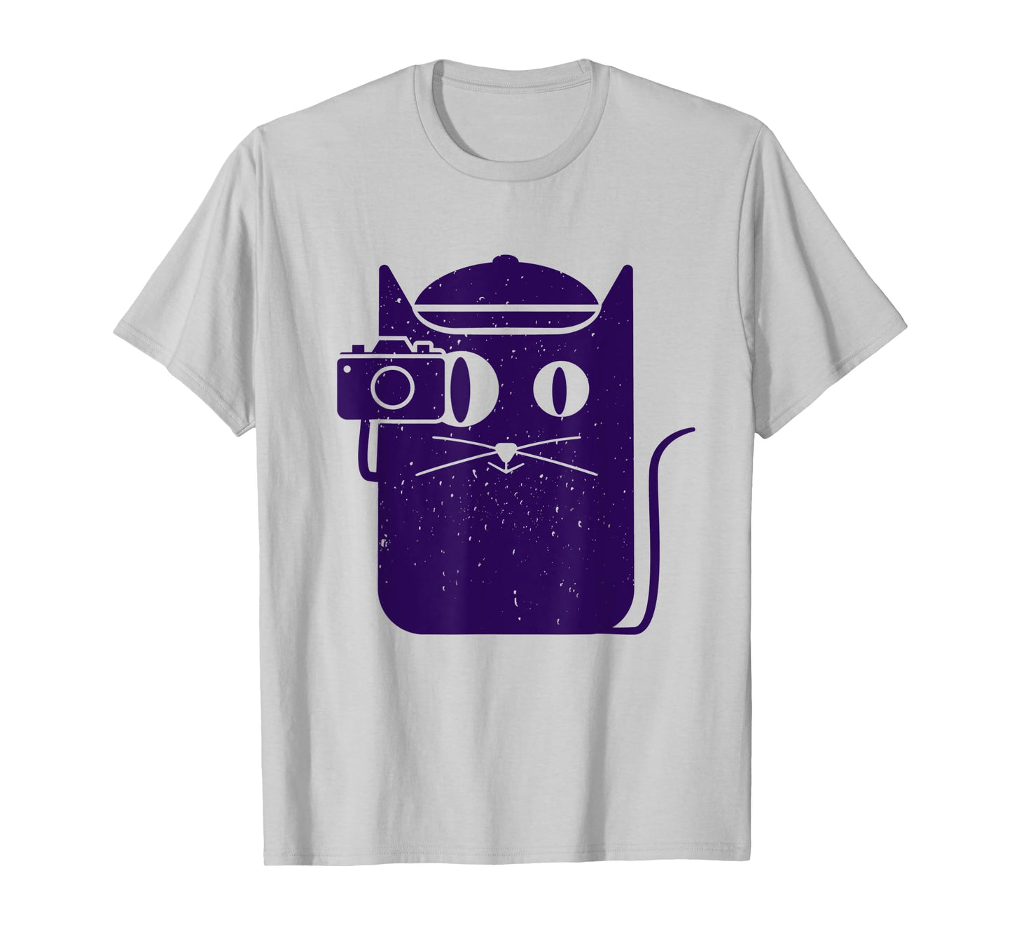 Camera Cat Funny Cute Kawaii Photography Photographer Men Women Kids T-Shirt