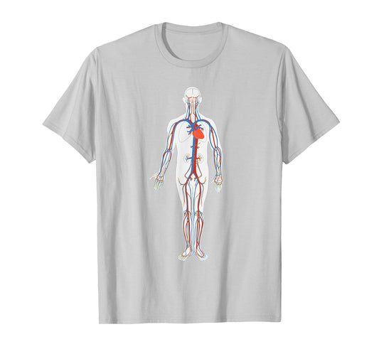 Circulatory System Anatomy Chart Arteries Veins T-Shirt