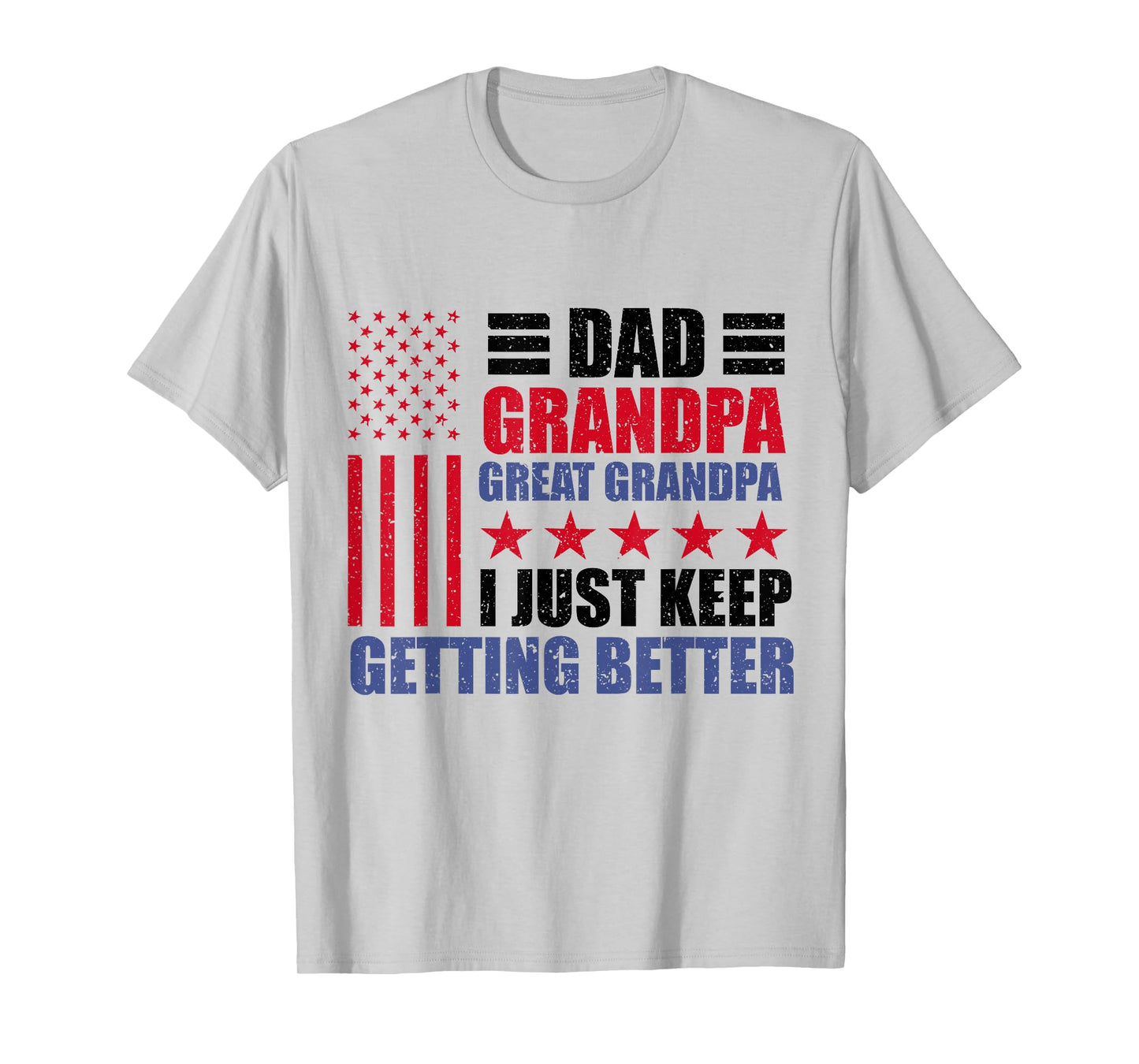 Usa Dad Grandpa Great Grandpa Father's Day American Flag Men T-Shirt
