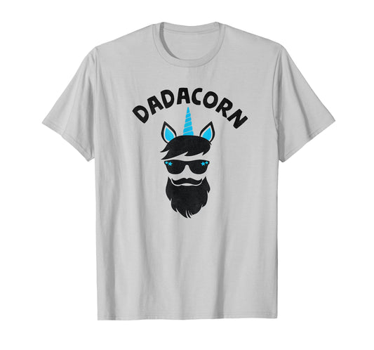 Dadacorn - Unicorn Dad Beard Graphic For Daddy Unicorn T-Shirt