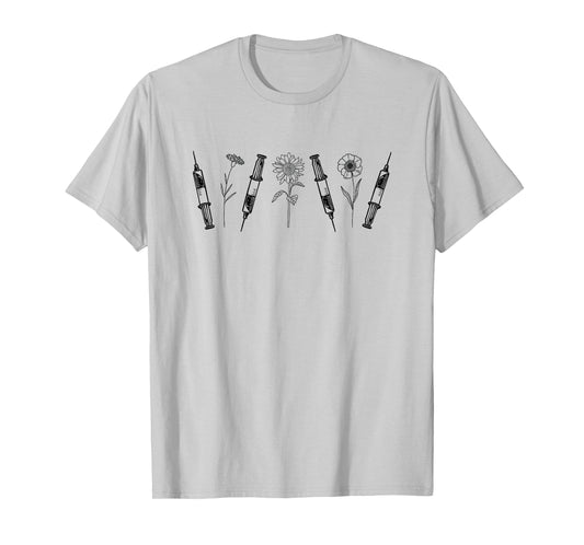 Aesthetic Nurse Injector Floral Nurse Injector T-Shirt