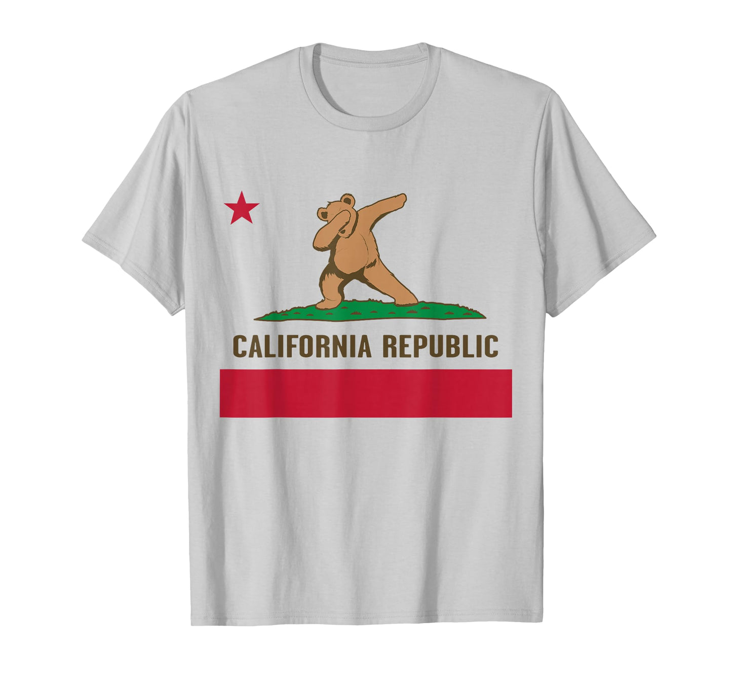 Dabbing California Bear Dab Flag T-Shirt