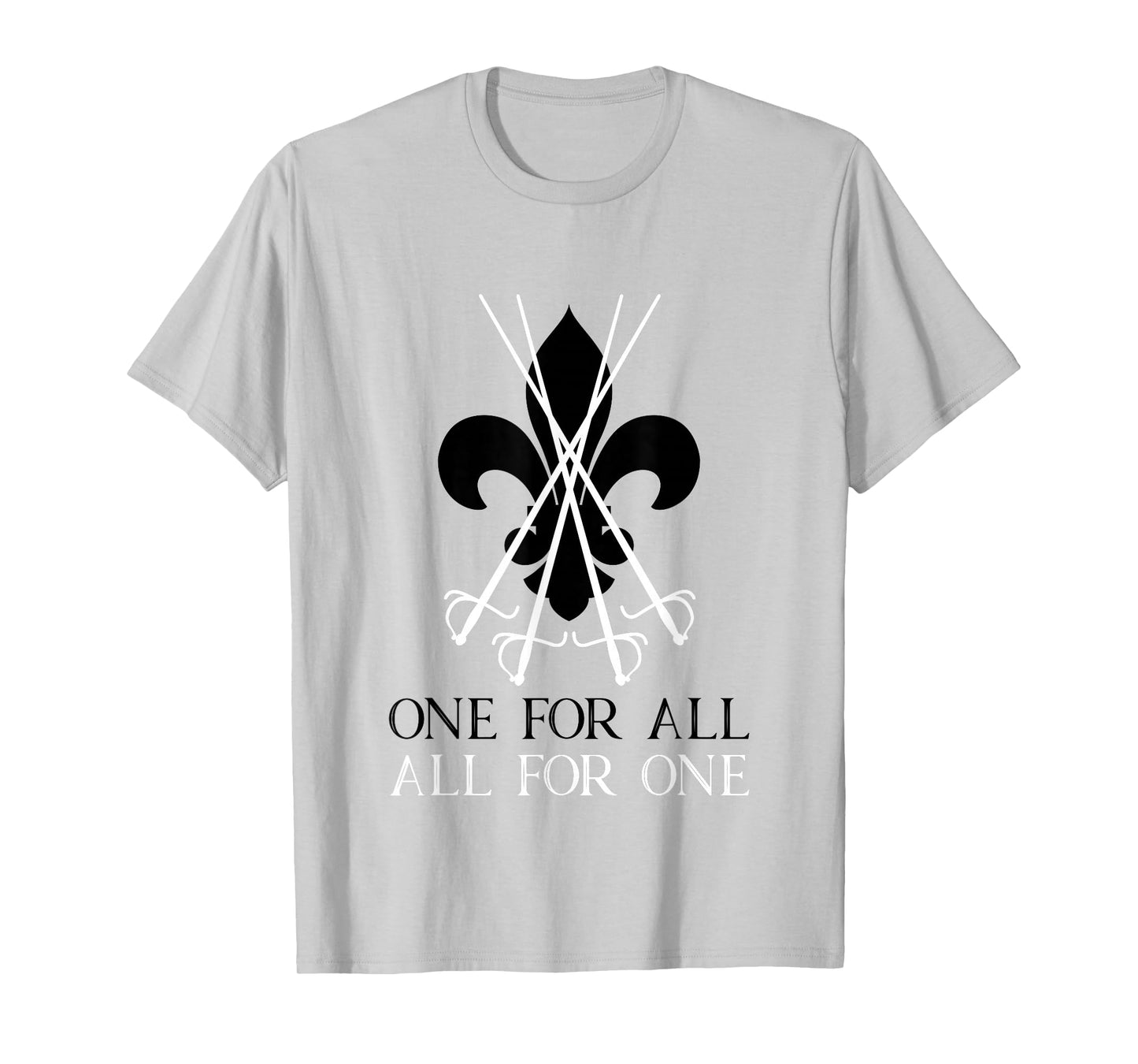 One for All, All for One The Three Musketeers Fleur-de-lis T-Shirt