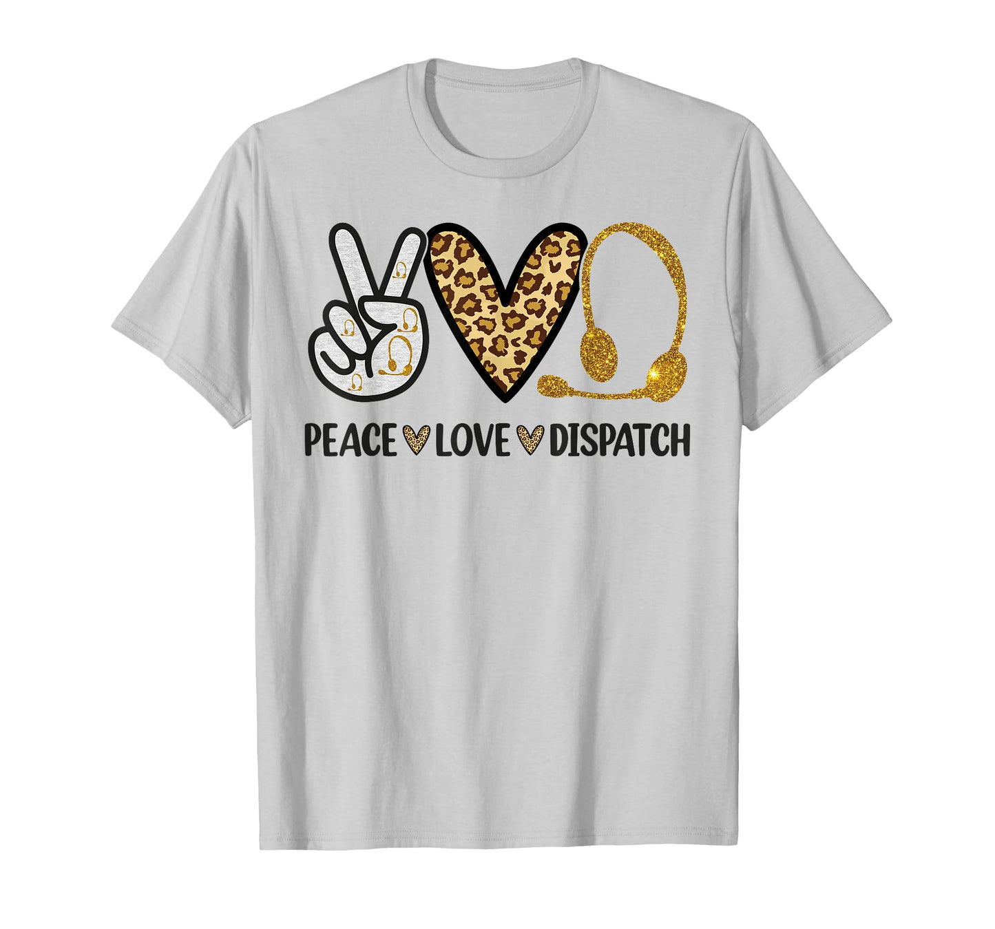 911 Dispatcher Peace Love Dispatch Operator EMS T-Shirt
