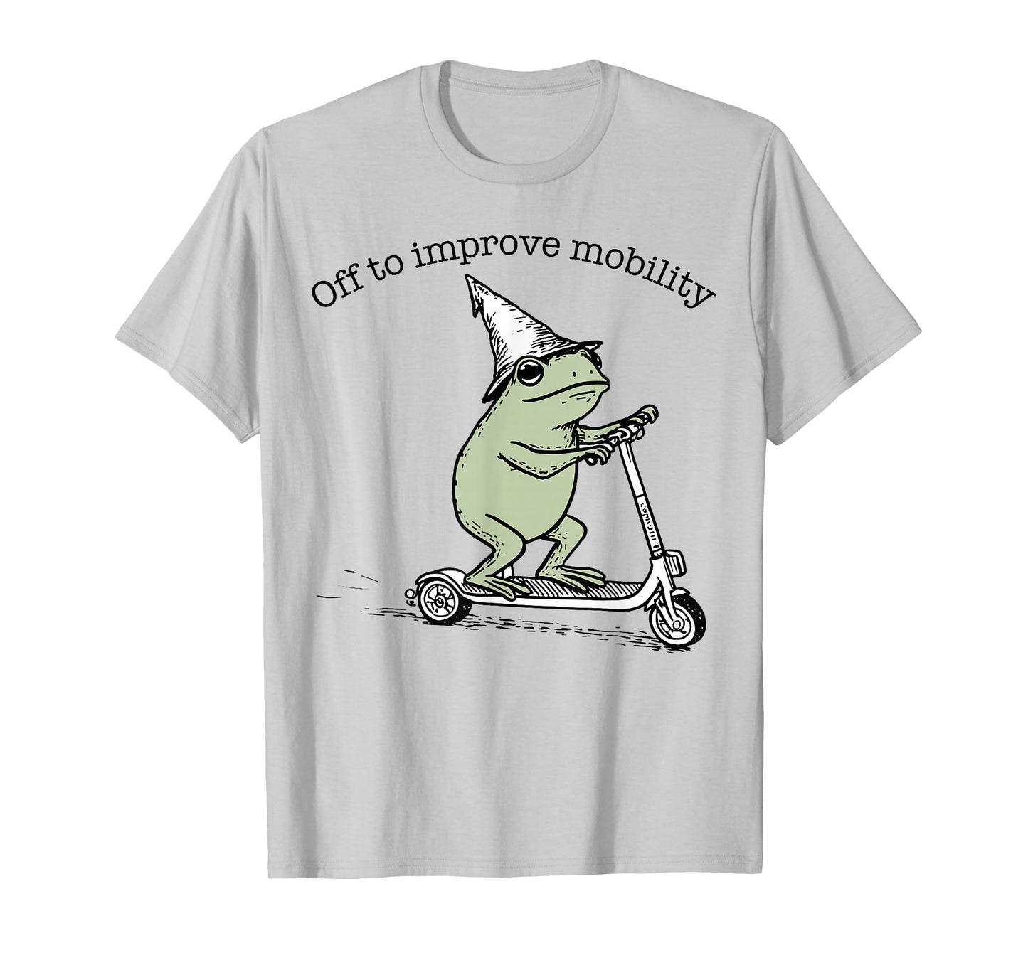 Off to Improve Mobility Funny Frog Scooter Physical Therapy T-Shirt