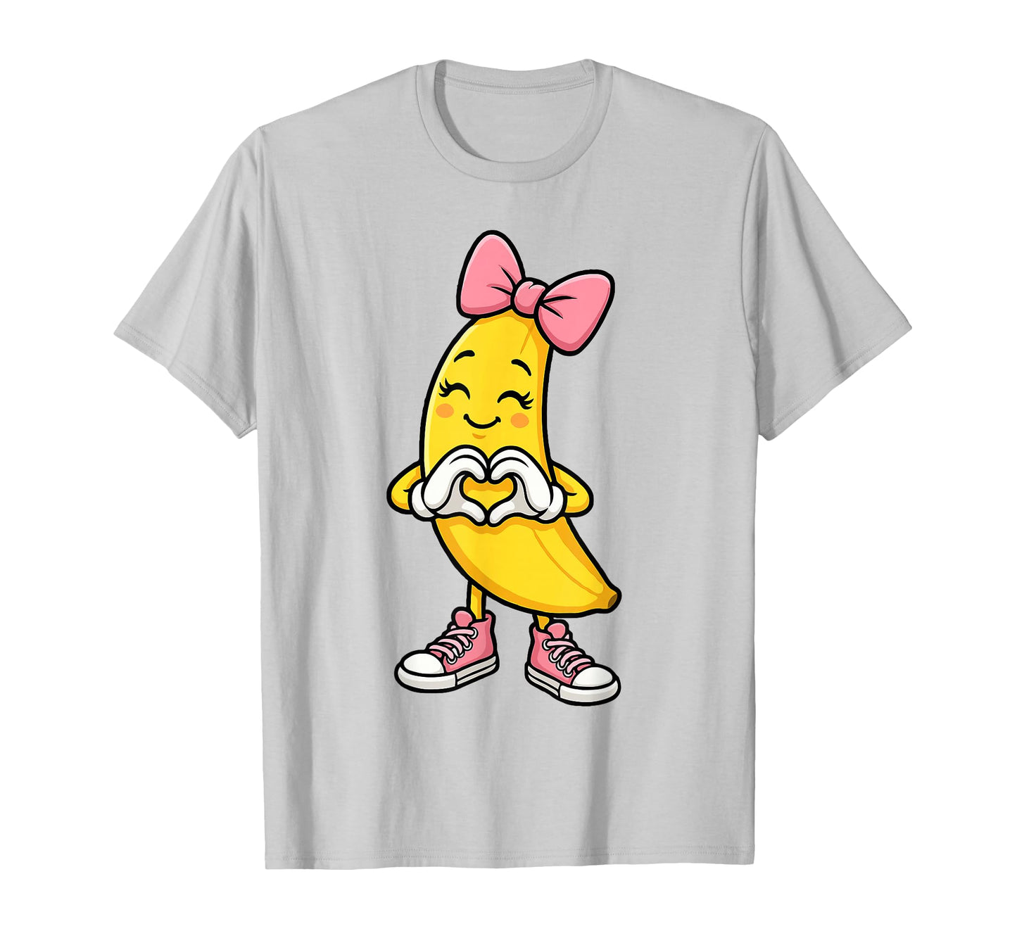 Cute Banana Coquette Bow Retro Banana Girls Kids Women T-Shirt