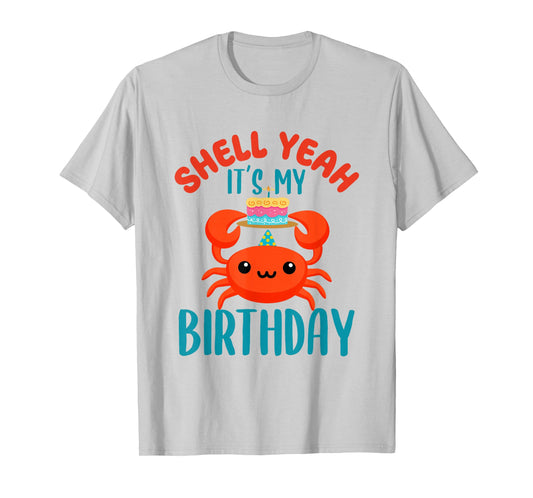 Cute Crab Birthday Shell T-Shirt