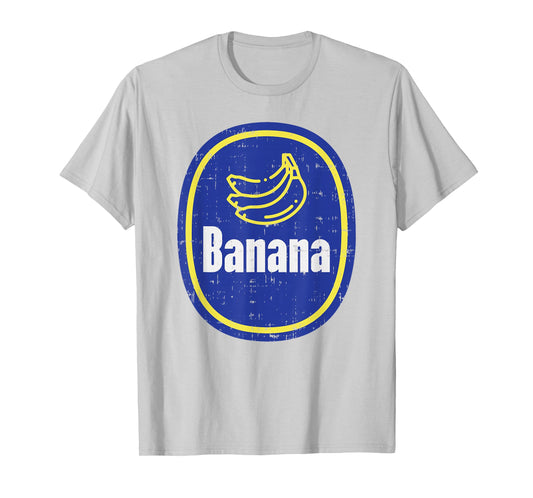 Banana Sticker Funny Fruit Lazy DIY Easy Halloween Costume T-Shirt Small