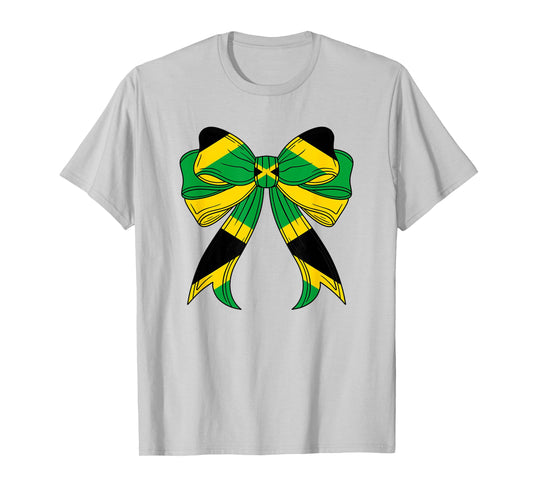 Jamaica Flag for Women Coquette Bow Cute Jamaican Woman Girl T-Shirt
