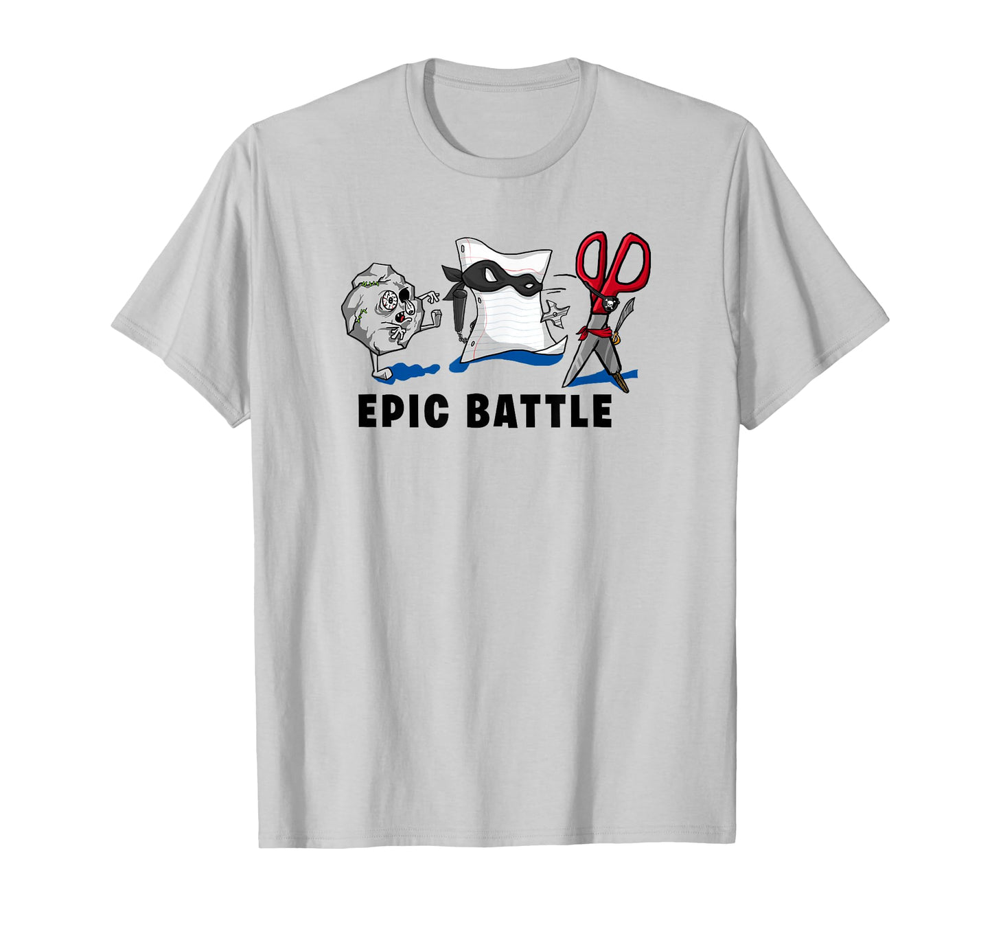 Trendy Graphic Rock Paper Scissors Epic Battle T-Shirt