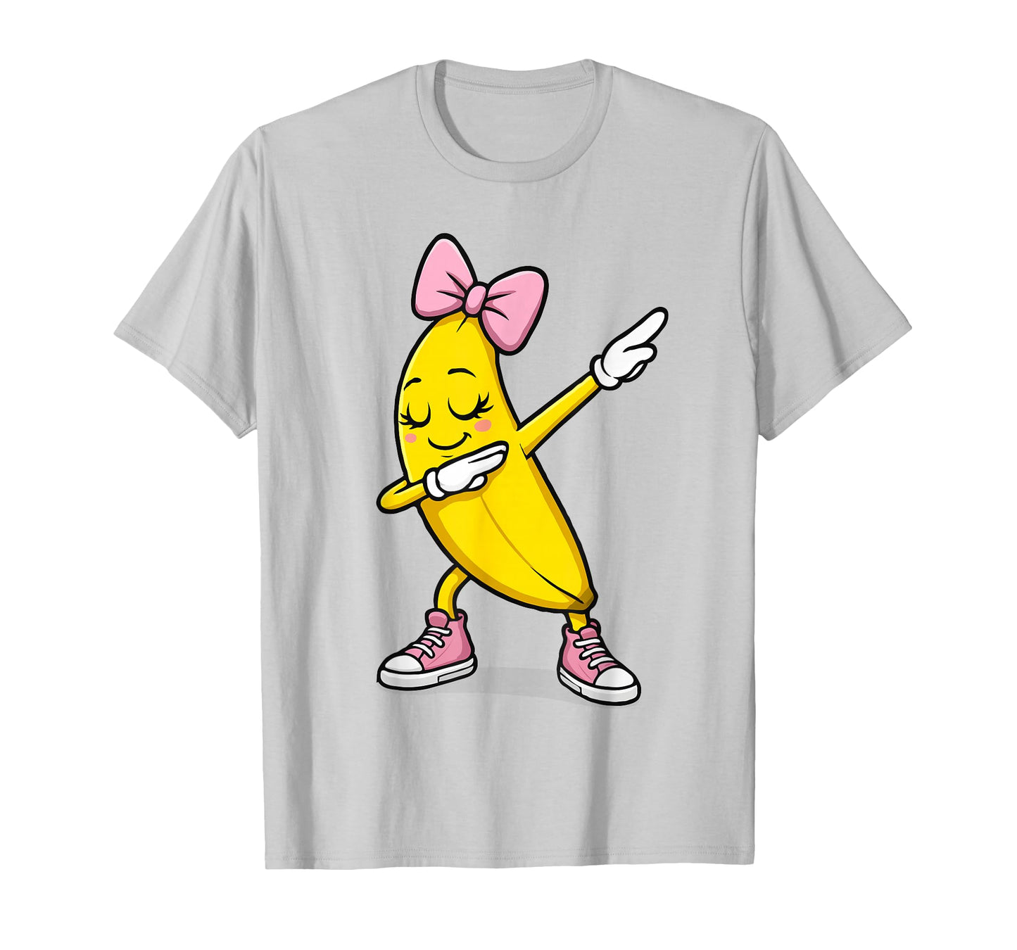 Dabbing Banana Coquette Bow Retro Banana Girls Kids Women T-Shirt