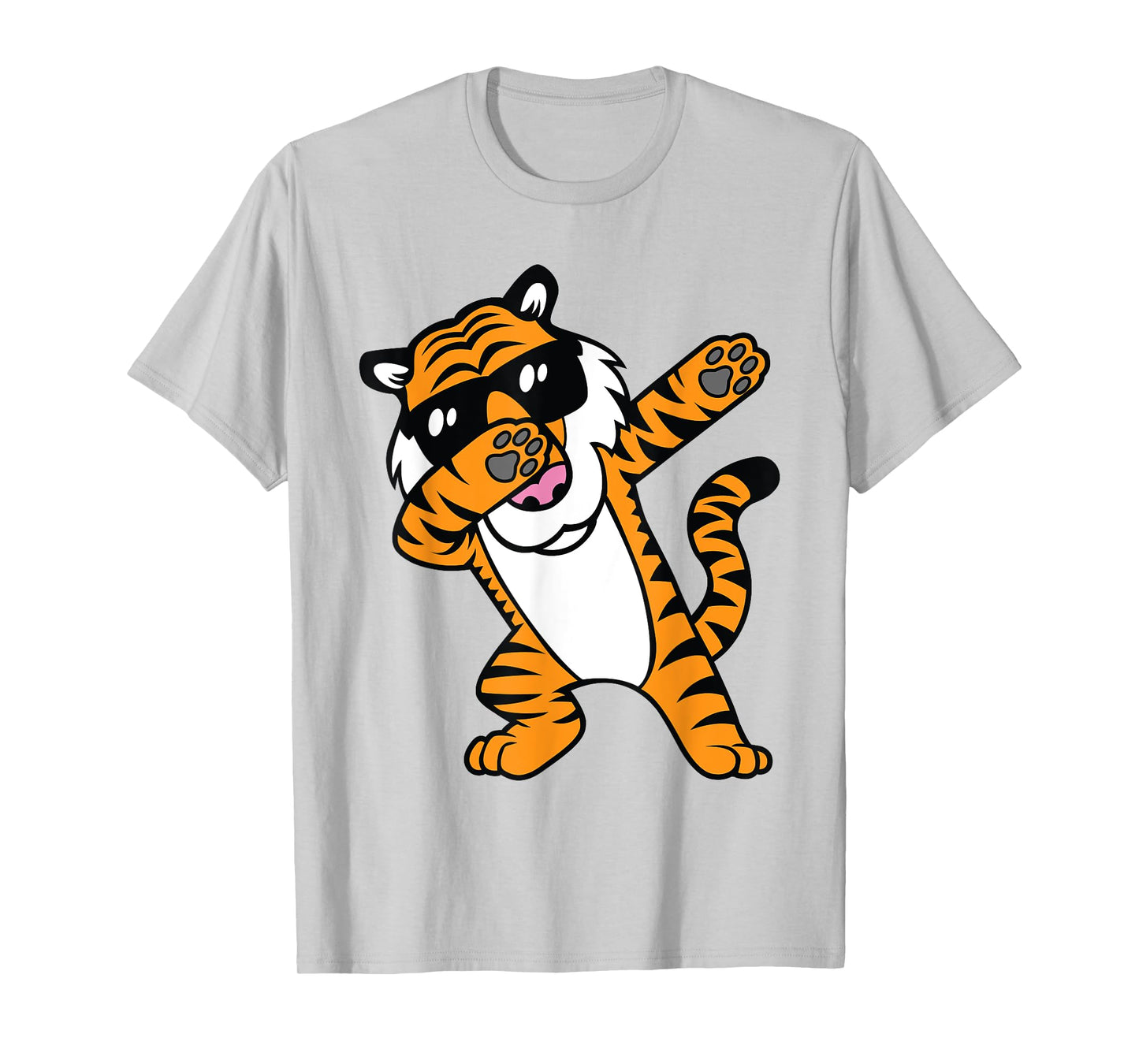 Dabbing Tiger Funny Cool Dancing Big Cat Dab Men Women Girls Kids T-Shirt