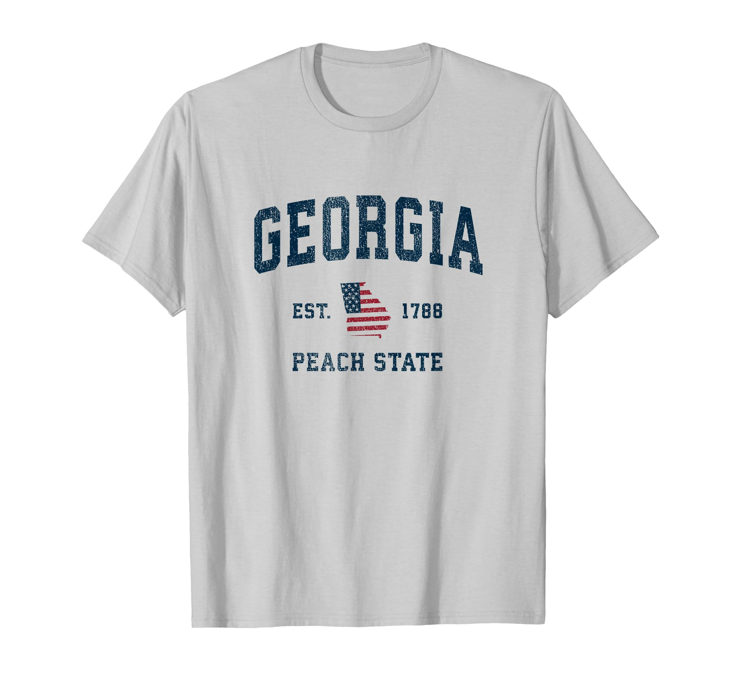 Georgia Vintage American Flag USA Sports Design T-Shirt