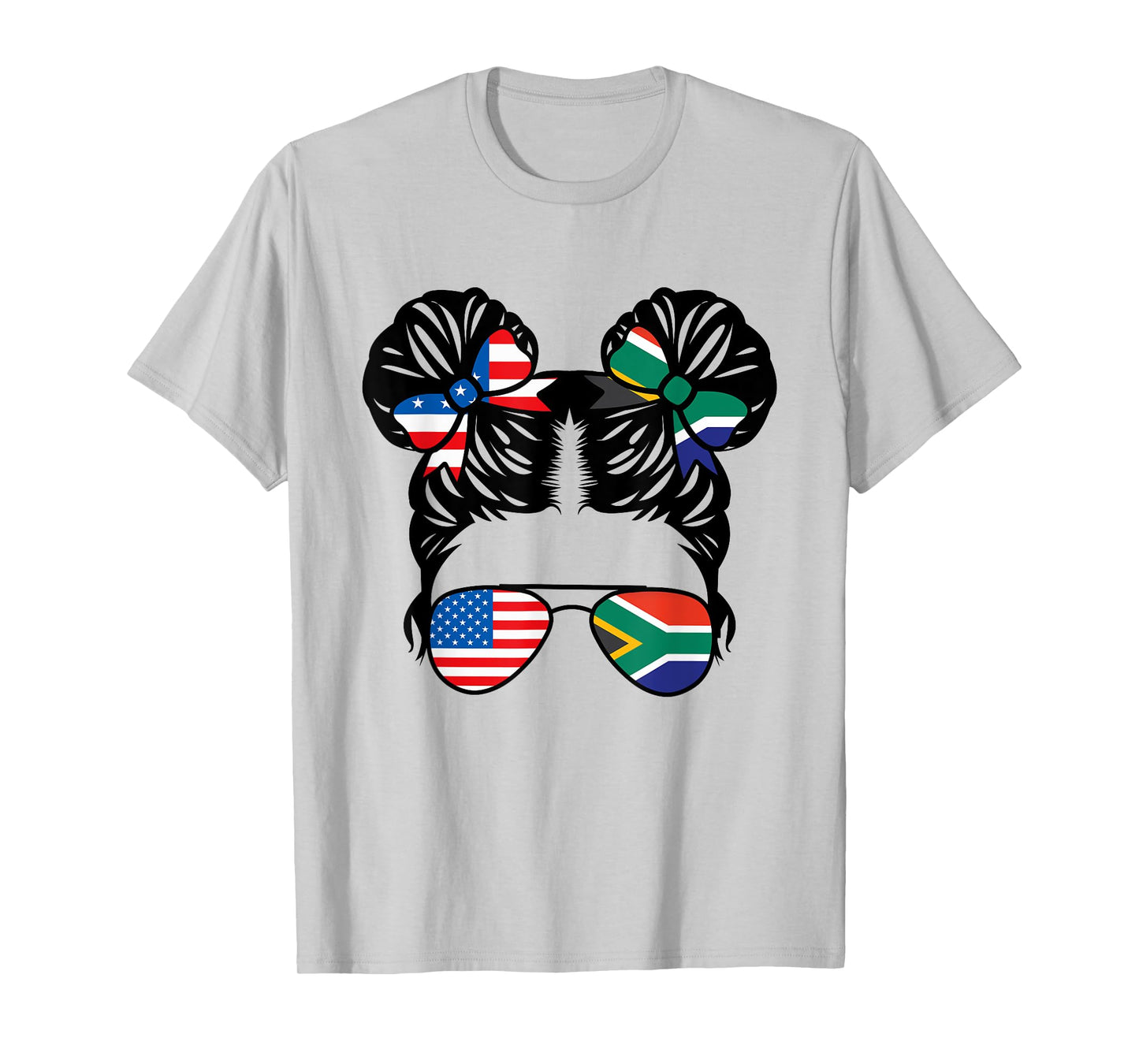 Half American South African Girl USA Africa Flag Patriot T-Shirt