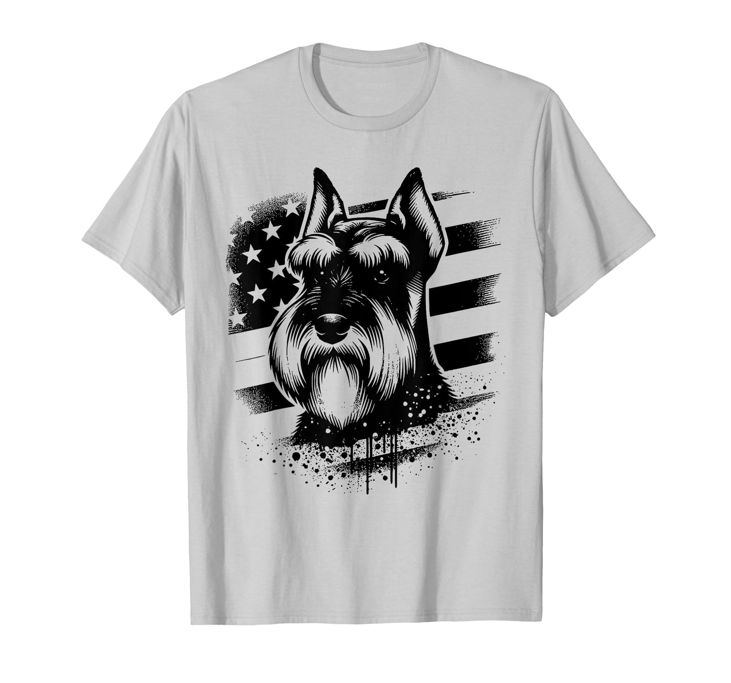 Standard Schnauzer 4th Of July Patriotic Dog American Flag Women Kids Men T-Shirt