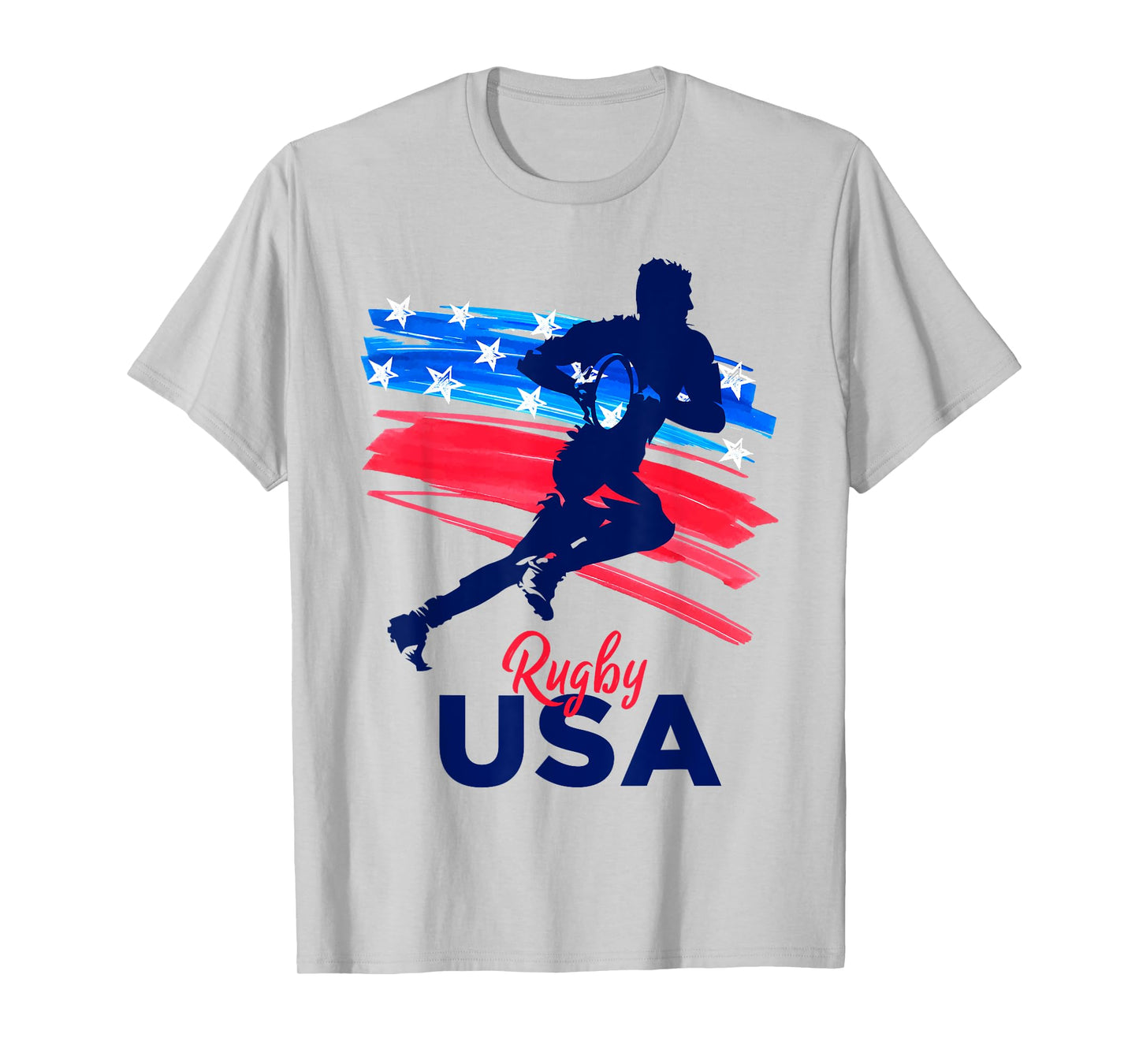 Rugby Football Support the Team Rugby Player USA Flag T-Shirt