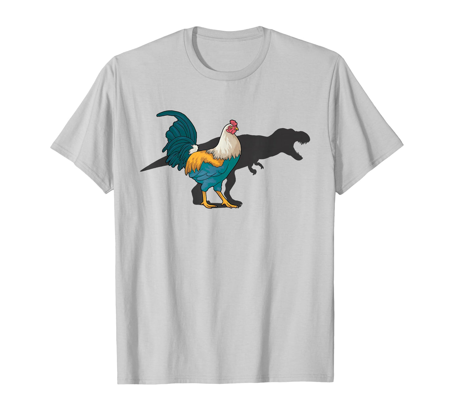 Chicken Dinosaur Shadow T Rex Hen Lover Cute Chicken Farmer T-Shirt