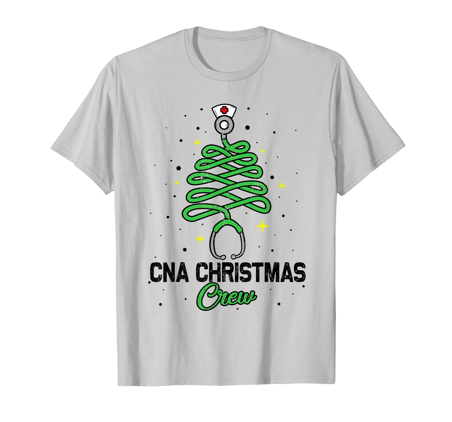 CNA Christmas Crew Cute Christmas Tree Xmas Lights Nurse T-Shirt