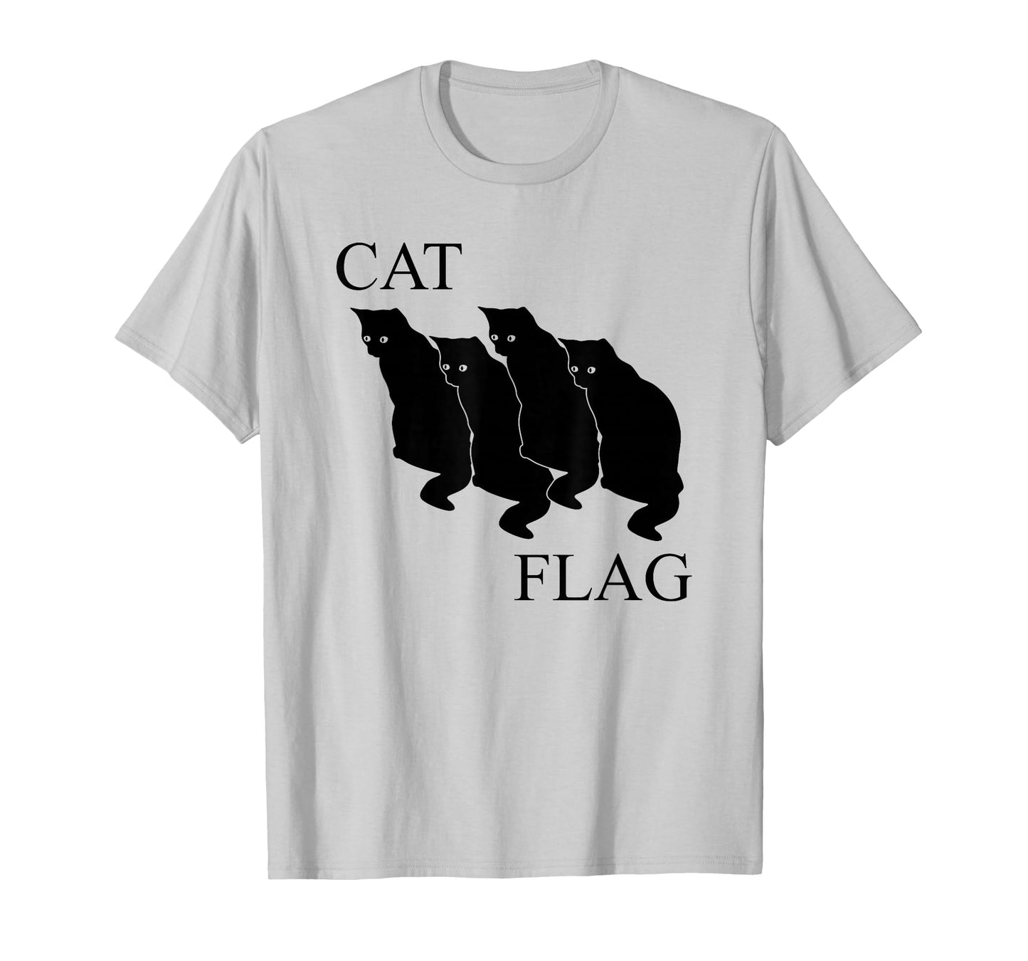 Cat Flag Funny Black Flag T-Shirt