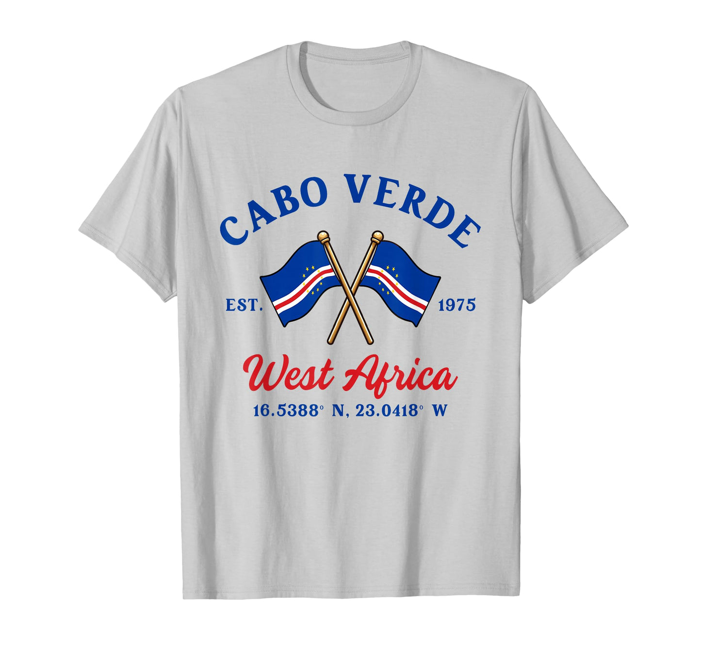 Cabo Verde Cabo Verdean Root Cross Flag T-Shirt