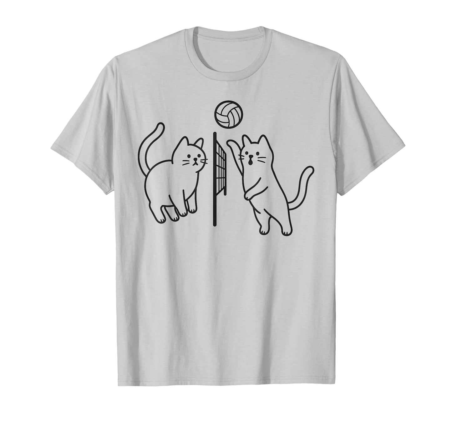 Funny Cat Playing Volleyball Kitten Player T-Shirt