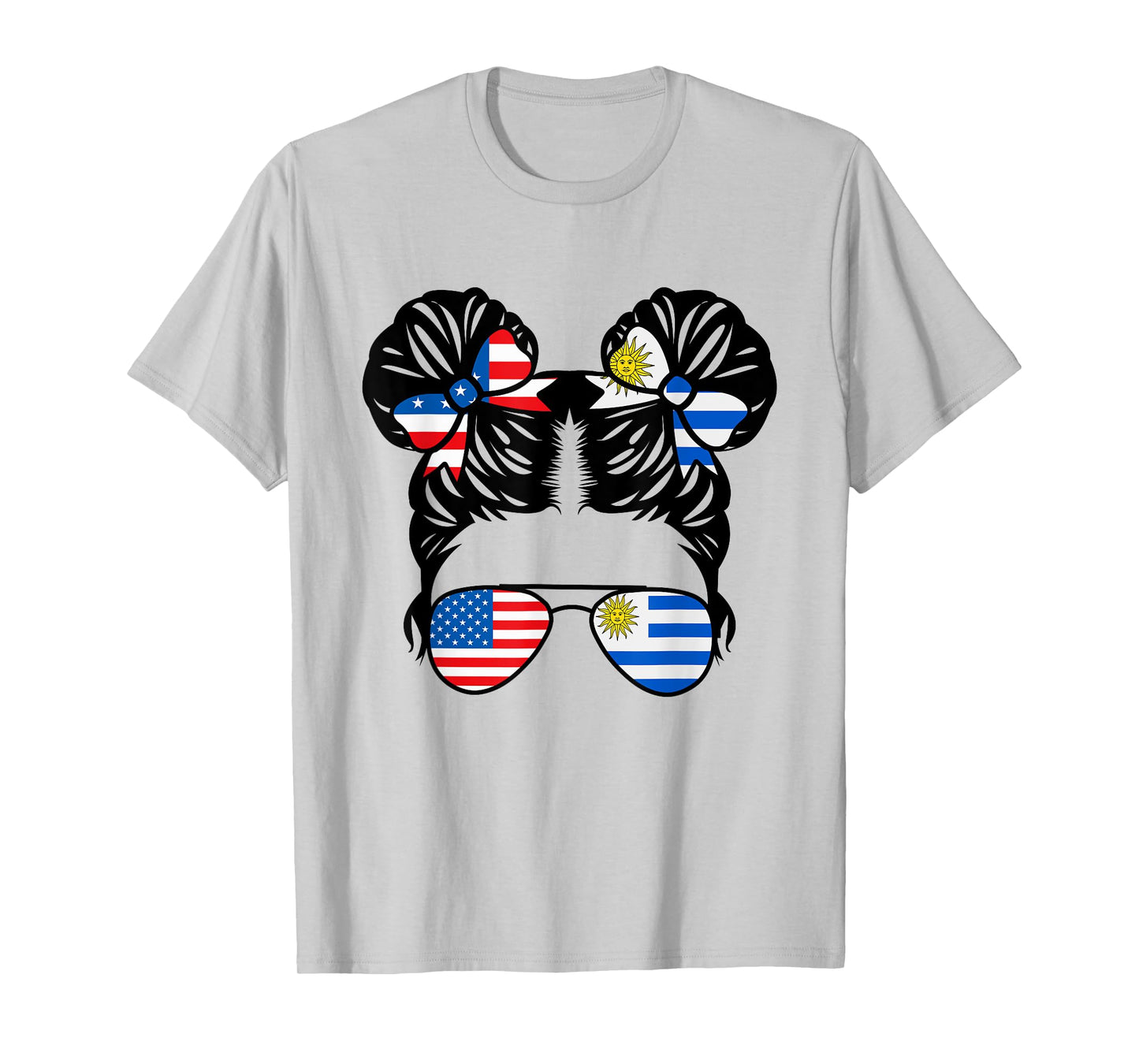 Half American Half Uruguayan Girl USA Uruguay Flag Patriot T-Shirt