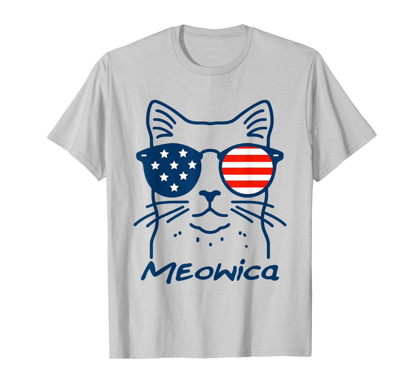 Meowica USA 'Merica Cat 4th of July Funny Patriotic T-Shirt