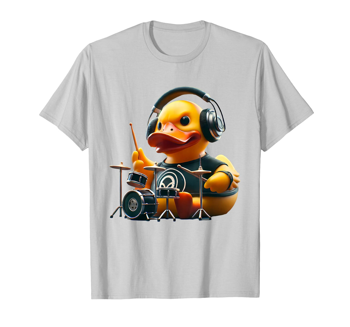 Drummer Rubber Duck Ducky Duckie Drum Player T-Shirt