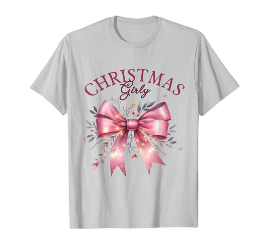 Christmas Girly Pink Christmas Girl Women T-Shirt