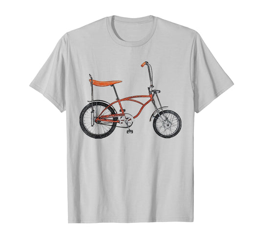 1970s Vintage Retro Banana Seat Bicycle Sketch Tee