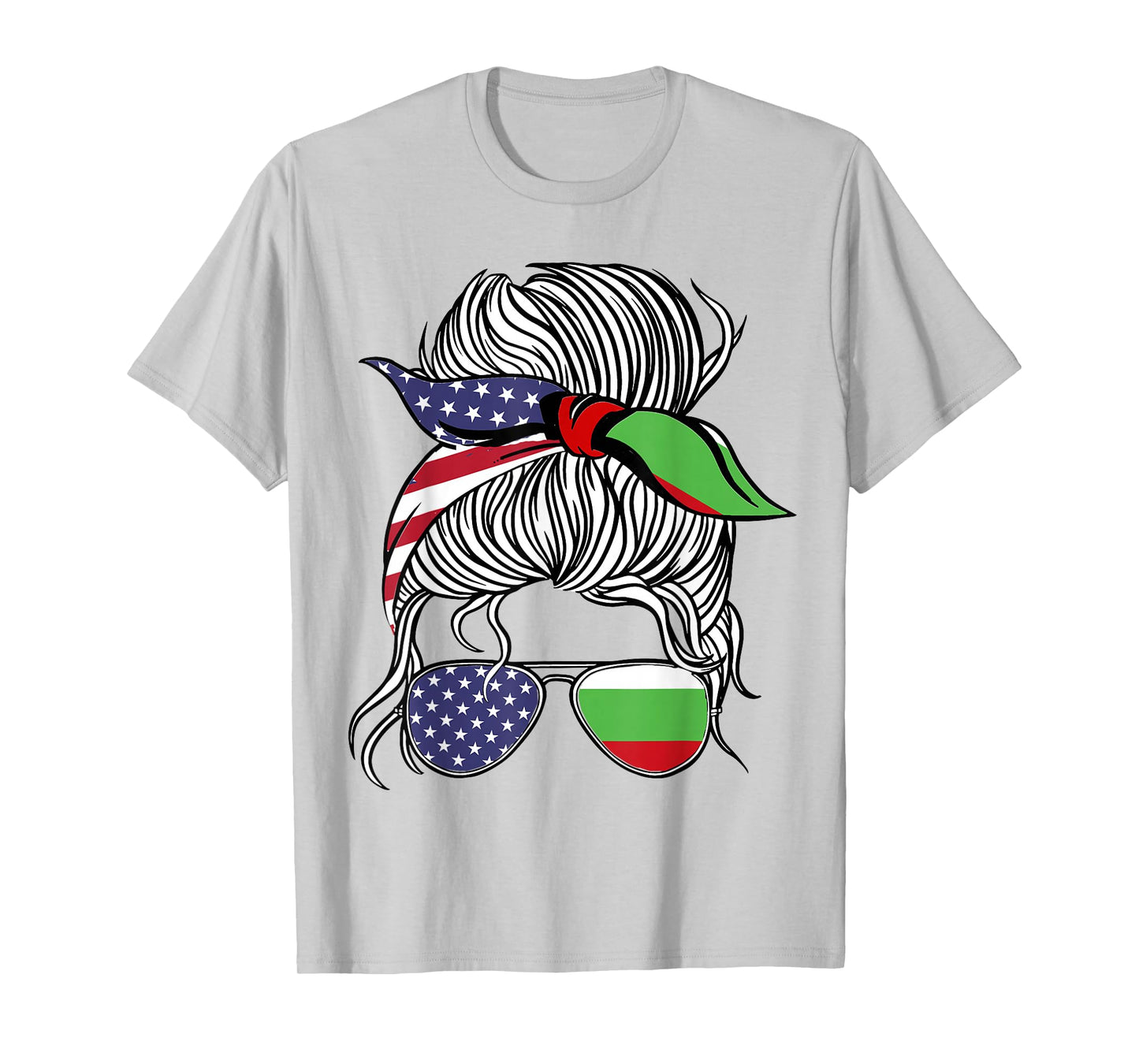 American Bulgarian Patriot Flag Women Girl Bulgaria Grown T-Shirt