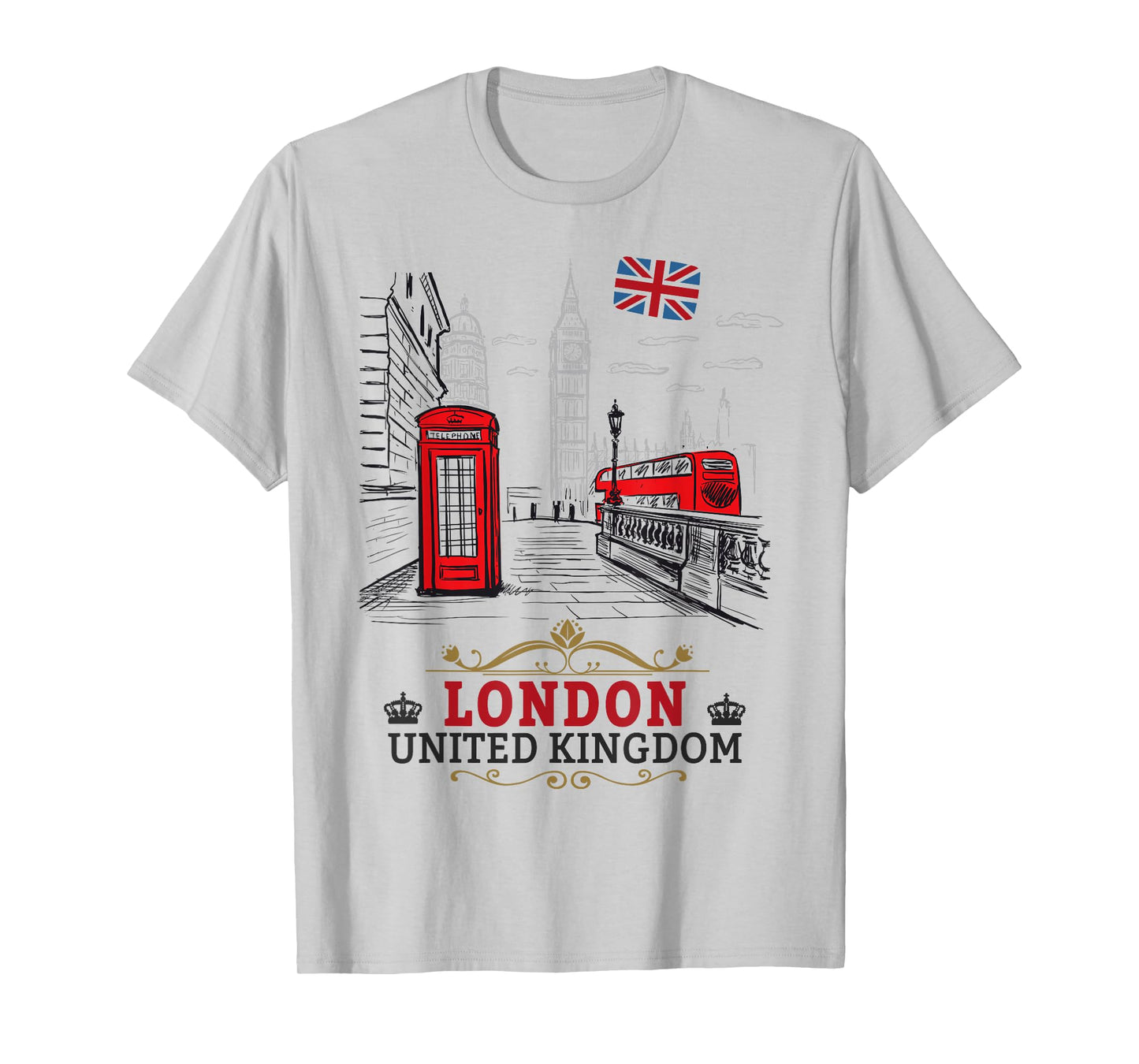 London Souvenirs Idea For Kids & English British Memorabilia T-Shirt