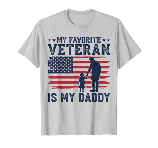 Proud Favorite US Army Daddy Daughter Son Dad Veterans Day T-Shirt